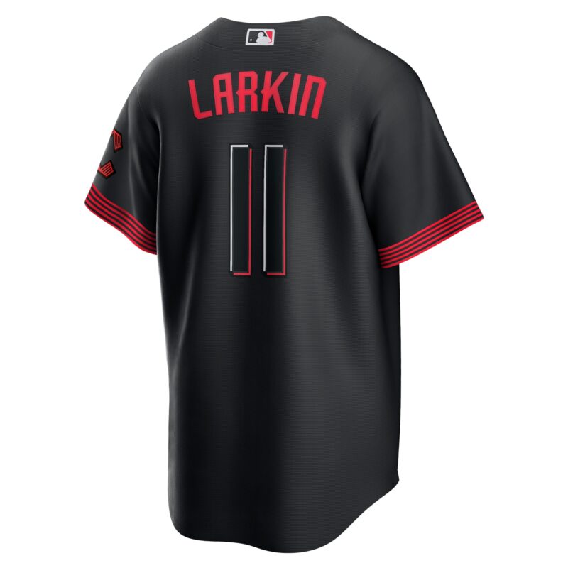 Barry Larkin Cincinnati Reds City Connect Player Jersey - Black - Image 3