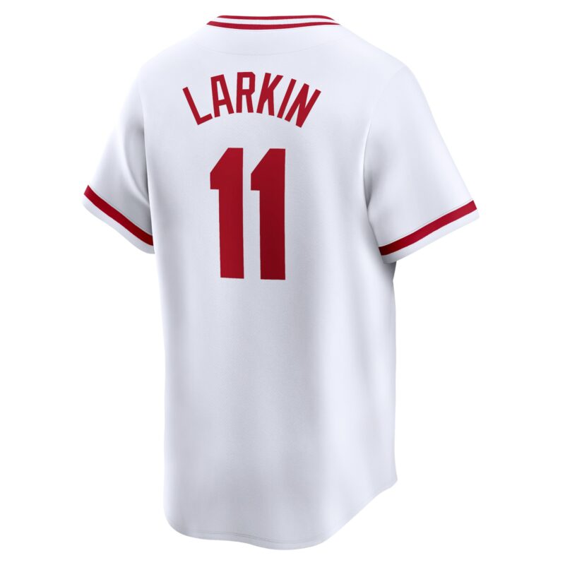 Barry Larkin Cincinnati Reds Throwback Cooperstown Limited Jersey - White - Image 3