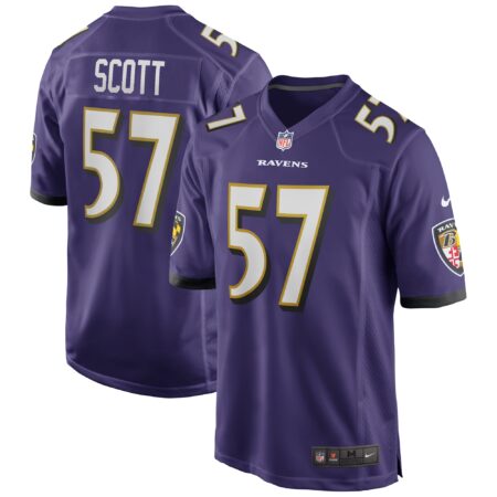 Bart Scott Baltimore Ravens Game Retired Player Jersey - Purple