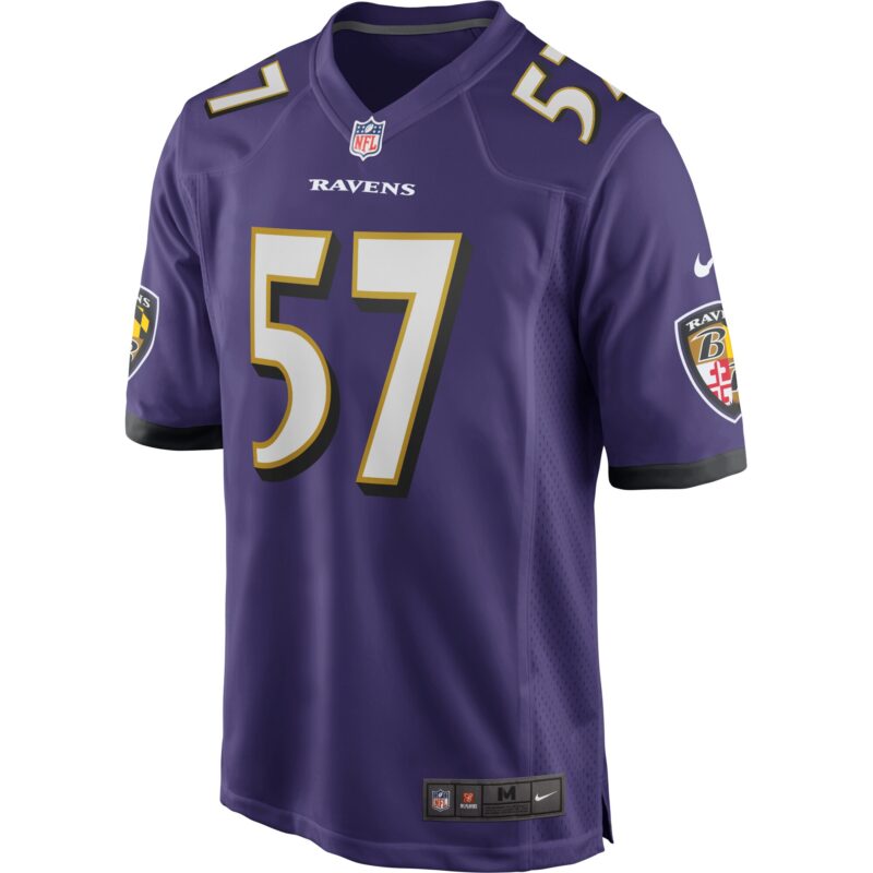Bart Scott Baltimore Ravens Game Retired Player Jersey - Purple - Image 2