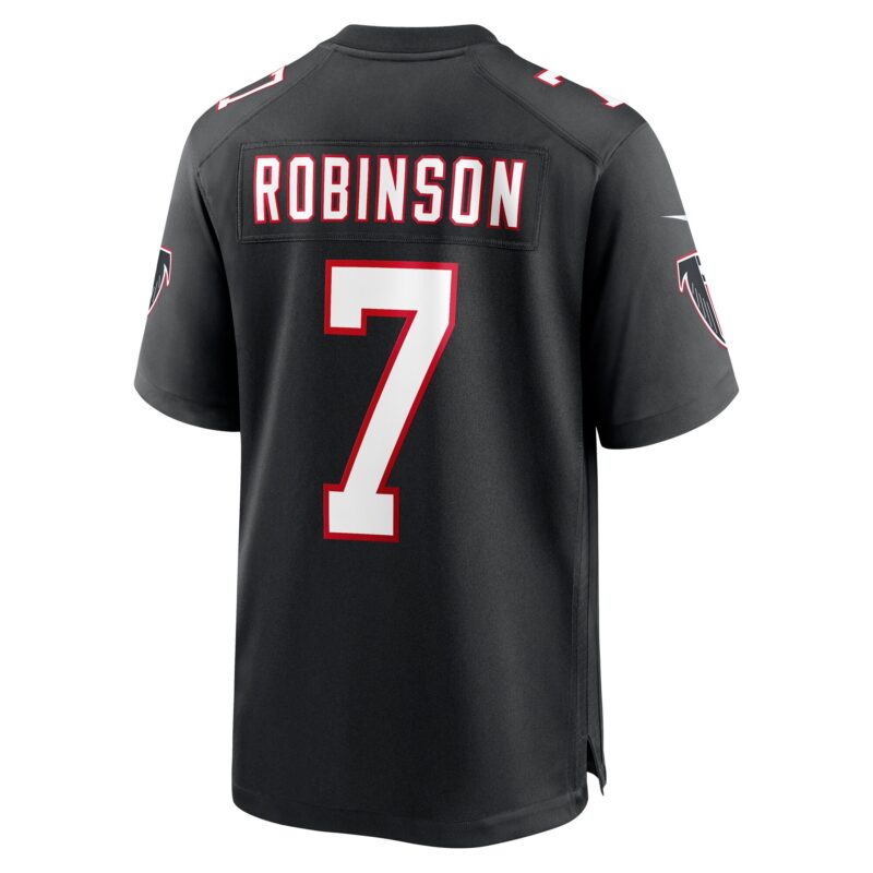Bijan Robinson Atlanta Falcons Throwback Game Jersey - Black - Image 3
