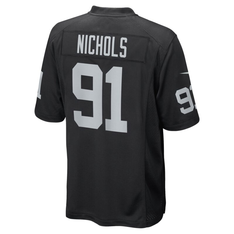 Bilal Nichols Las Vegas Raiders Game Player Jersey - Black - Image 3