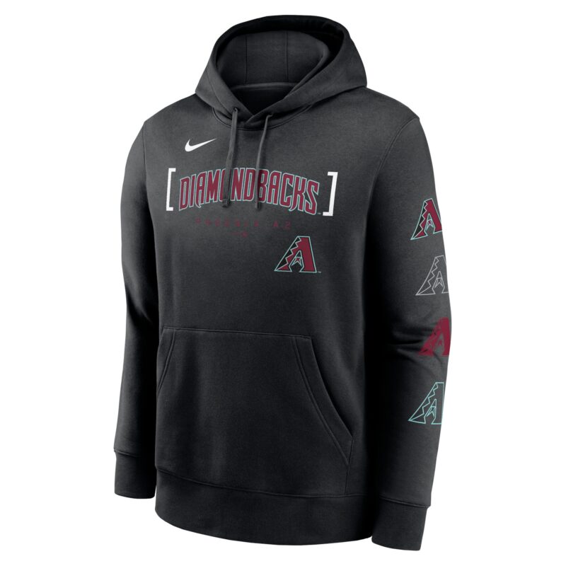Arizona Diamondbacks Club Stack Pullover Hoodie - Black - Image 2