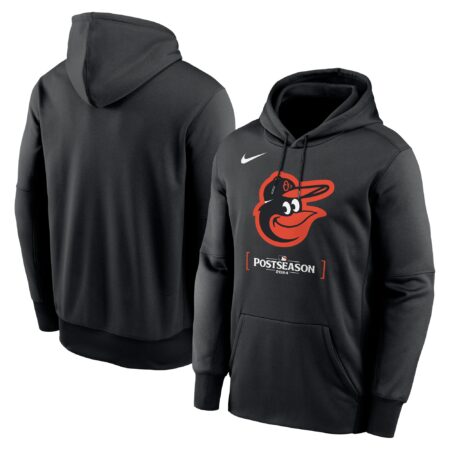 Baltimore Orioles 2024 Baseball Postseason Collection Therma Pullover Hoodie - Black