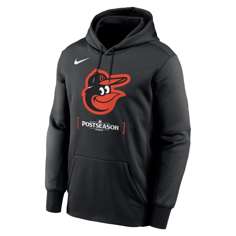 Baltimore Orioles 2024 Baseball Postseason Collection Therma Pullover Hoodie - Black - Image 2