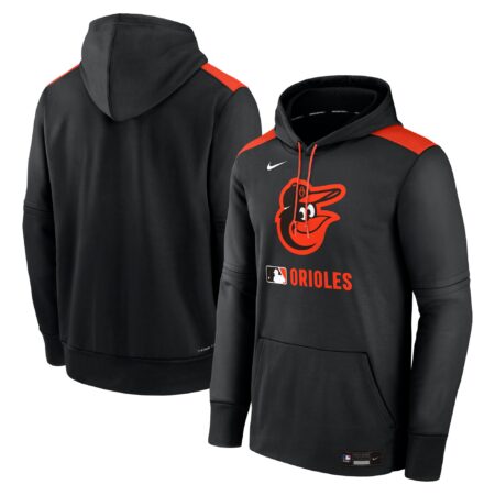 Baltimore Orioles Collection Performance Pullover Hoodie - Black