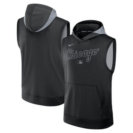 Chicago White Sox Collection Performance Sleeveless Pullover Hoodie - Black