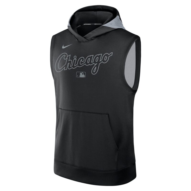 Chicago White Sox Collection Performance Sleeveless Pullover Hoodie - Black - Image 2