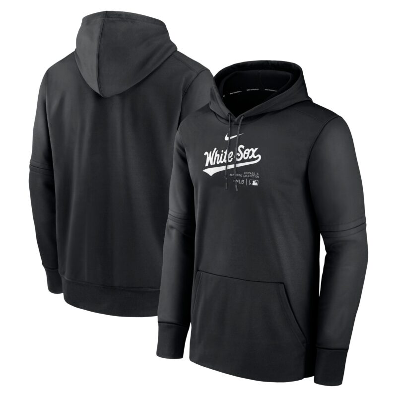 Chicago White Sox Collection Practice Performance Pullover Hoodie - Black