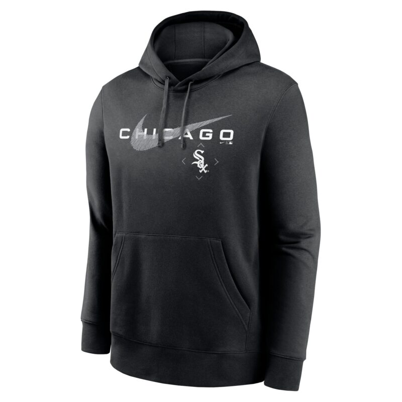 Chicago White Sox Big & Tall Over Arch Pullover Hoodie - Black - Image 2