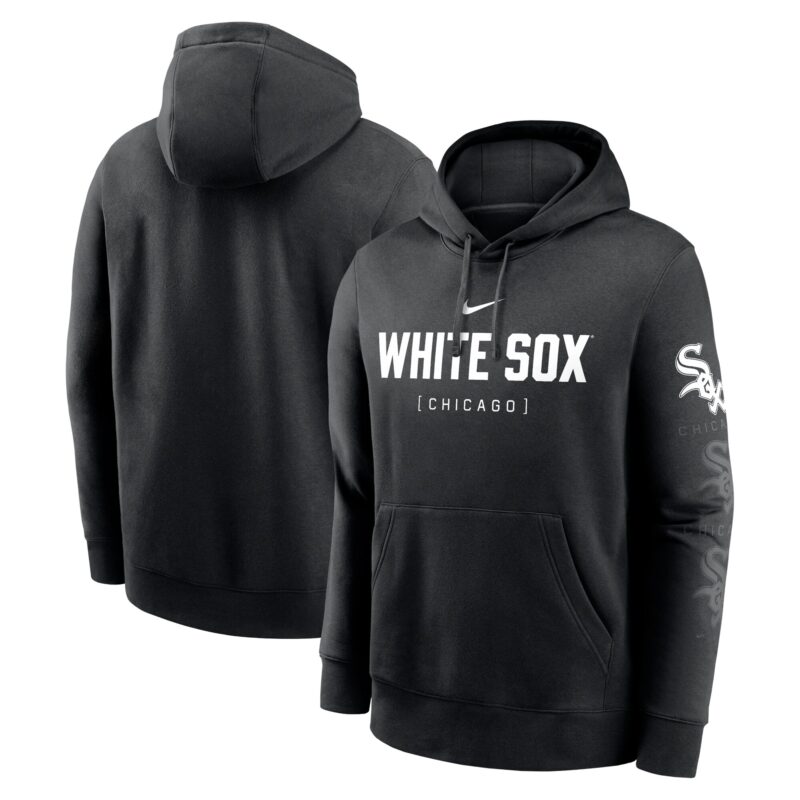 Chicago White Sox Fashion Club Pullover Hoodie - Black