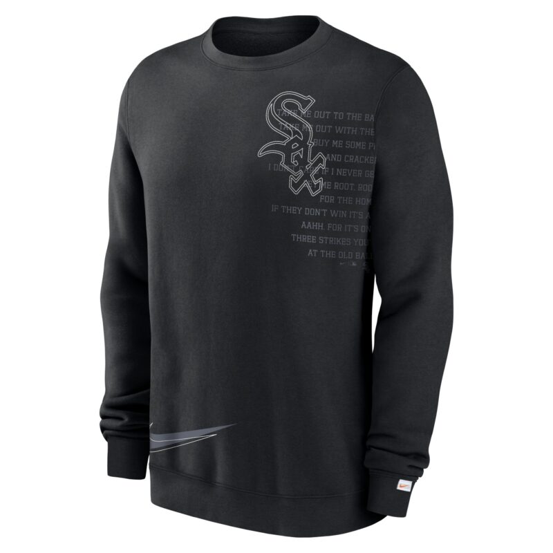 Chicago White Sox Statement Ball Game Fleece Pullover Sweatshirt - Black - Image 2