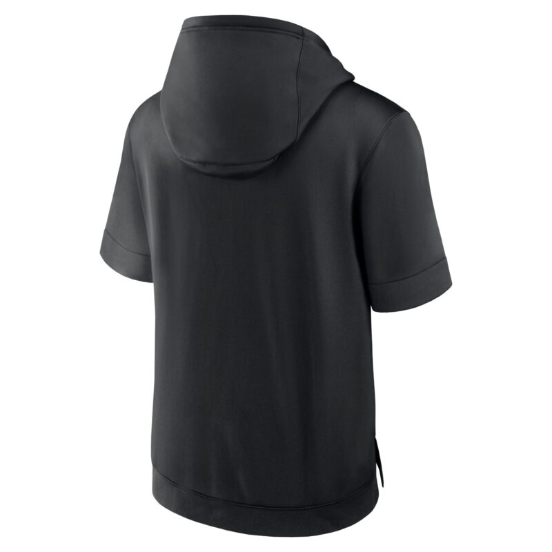 Chicago White Sox Tri Code Lockup Short Sleeve Pullover Hoodie - Black - Image 3
