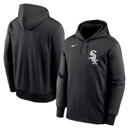 Chicago White Sox Wordmark Therma Performance Pullover Hoodie - Black