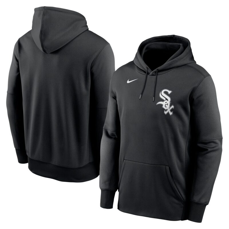 Chicago White Sox Wordmark Therma Performance Pullover Hoodie - Black