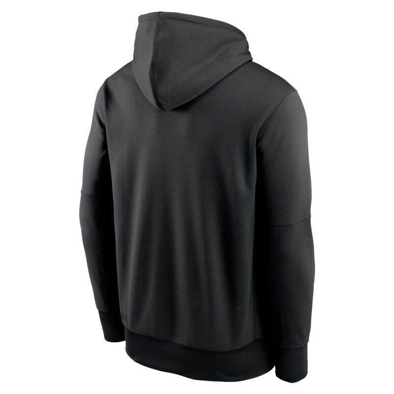 Chicago White Sox Wordmark Therma Performance Pullover Hoodie - Black - Image 3