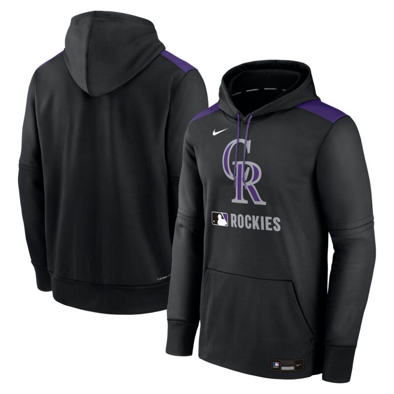 Colorado Rockies Collection Performance Pullover Hoodie - Black