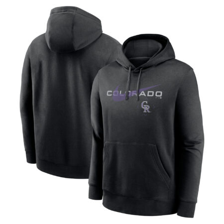 Colorado Rockies Swoosh NeighborHOOD Pullover Hoodie - Black