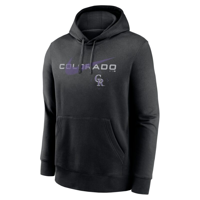 Colorado Rockies Swoosh NeighborHOOD Pullover Hoodie - Black - Image 2