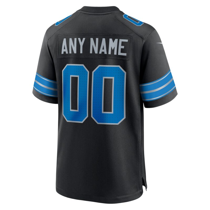 Detroit Lions Alternate Custom Game Jersey - Black - Image 3
