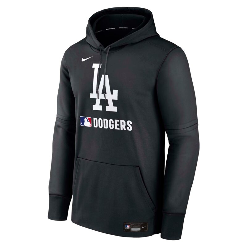 Los Angeles Dodgers Collection Performance Pullover Hoodie - Black - Image 2