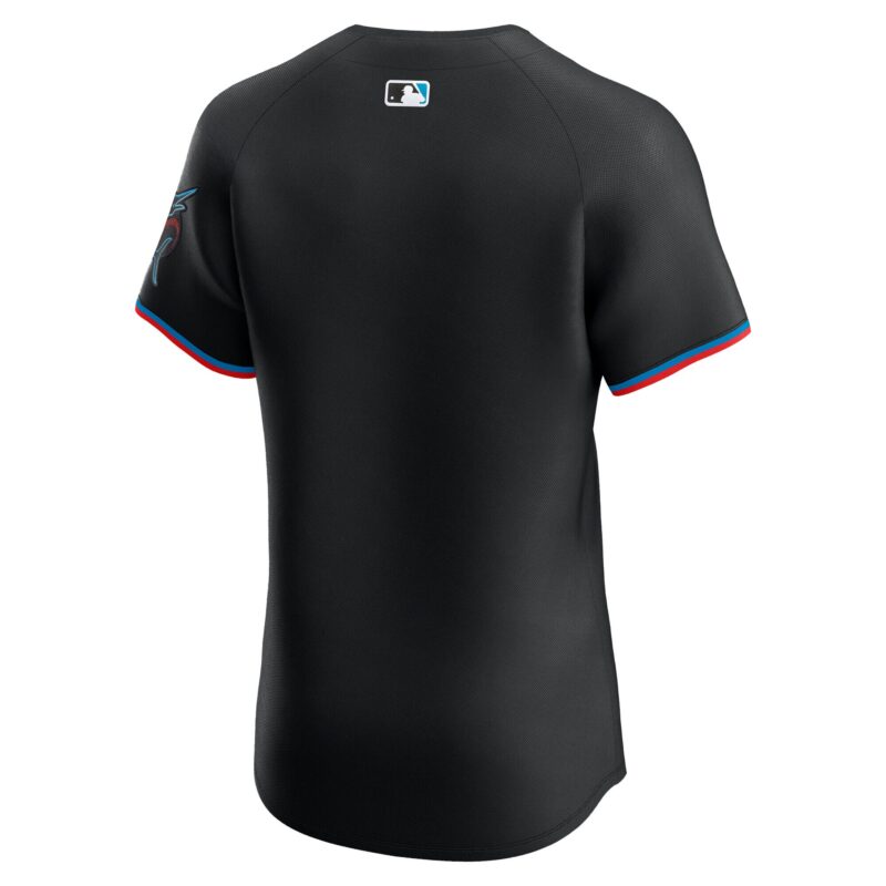 Miami Marlins Alternate Elite Jersey - Black - Image 3