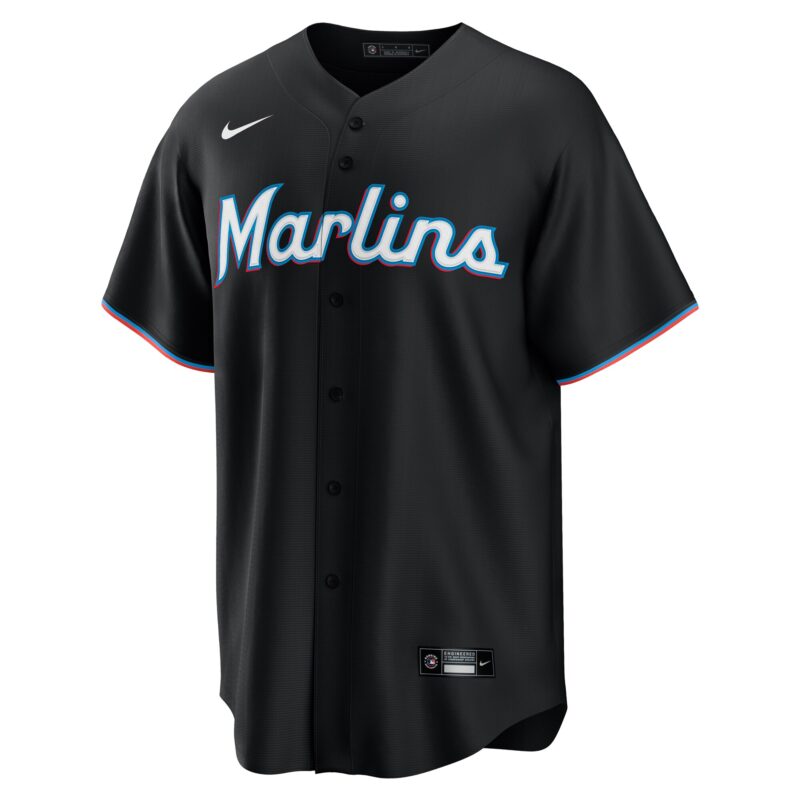 Miami Marlins Alternate 2.0 Jersey - Black - Image 2