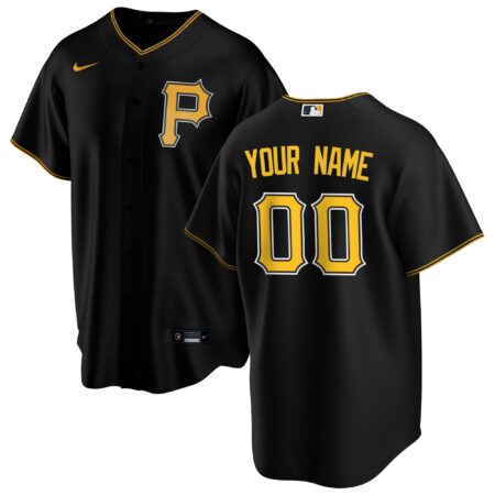 Pittsburgh Pirates Alternate Custom Jersey - Black