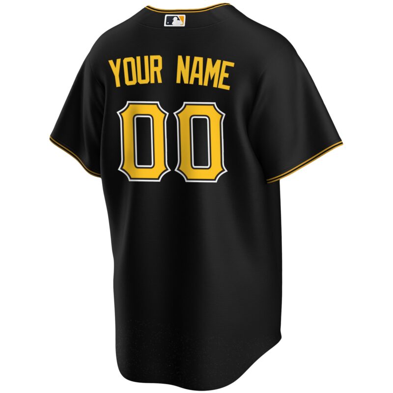 Pittsburgh Pirates Alternate Custom Jersey - Black - Image 3