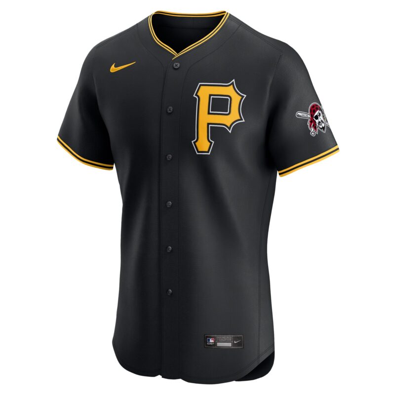 Pittsburgh Pirates Alternate Vapor Premier Elite Patch Jersey - Black - Image 2