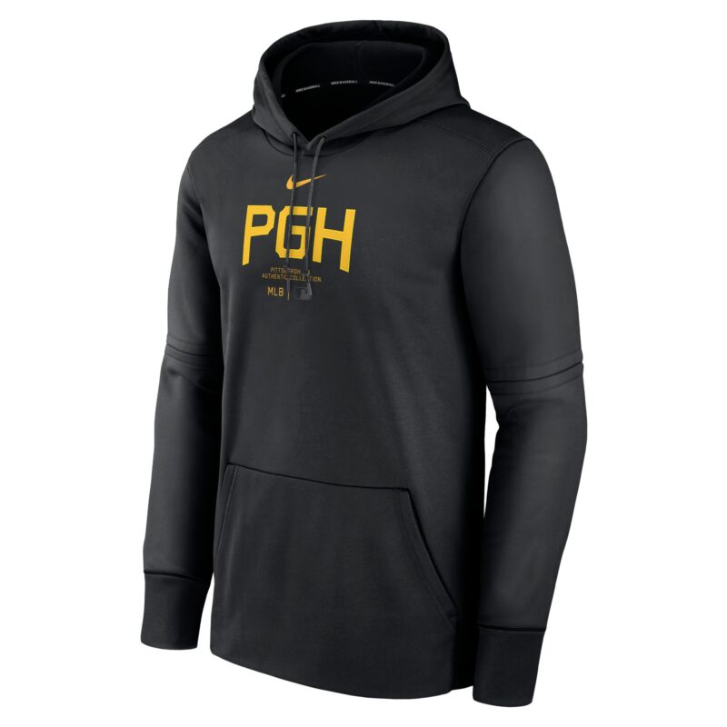 Pittsburgh Pirates Collection City Connect Practice Performance Pullover Hoodie - Black - Image 2