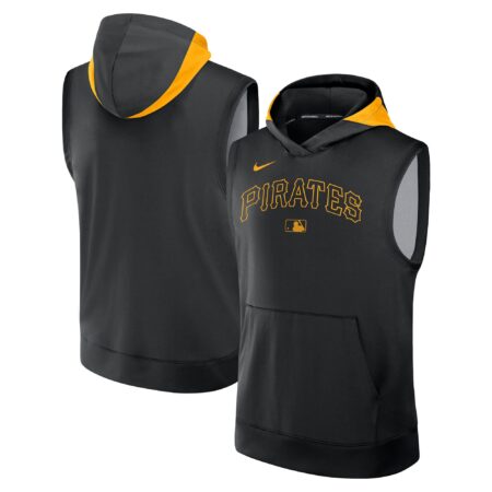 Pittsburgh Pirates Collection Performance Sleeveless Pullover Hoodie - Black