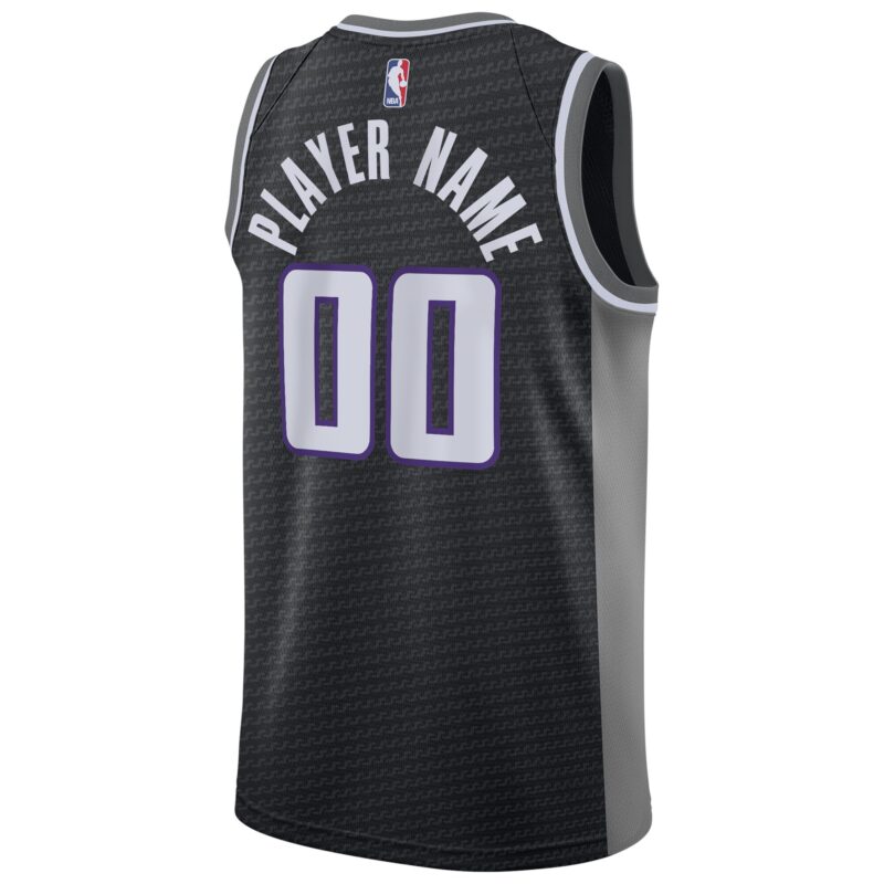 Sacramento Kings Swingman Custom Jersey Black - Statement Edition - Image 3