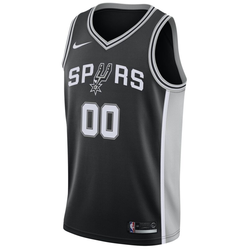 San Antonio Spurs Swingman Custom Jersey Black - Icon Edition - Image 2