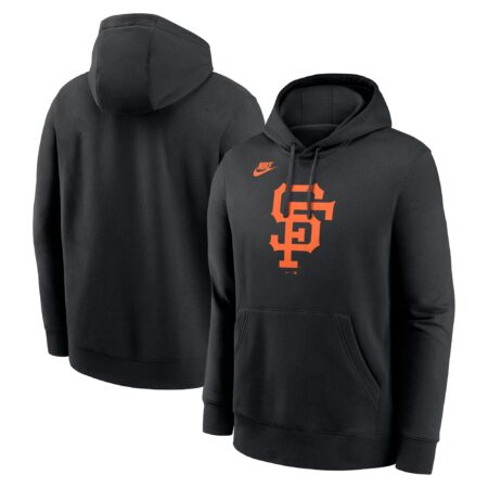 San Francisco Giants Cooperstown Collection Logo Club Pullover Hoodie - Black