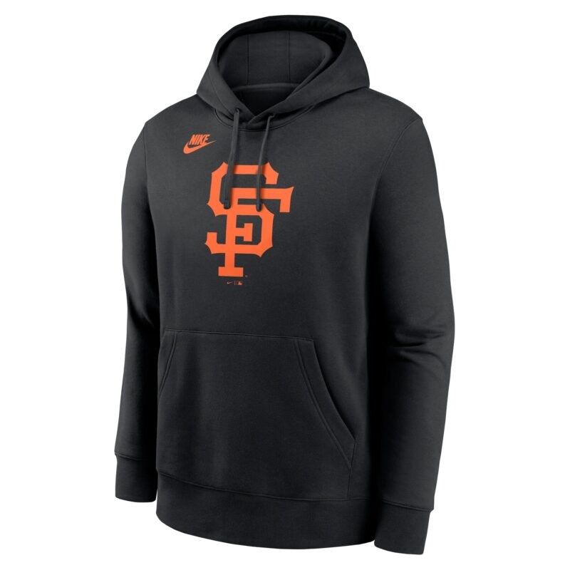 San Francisco Giants Cooperstown Collection Logo Club Pullover Hoodie - Black - Image 2