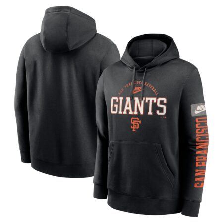 San Francisco Giants Cooperstown Collection Splitter Club Fleece Pullover Hoodie - Black