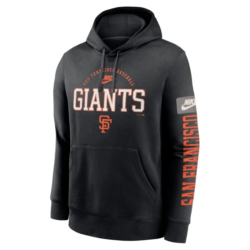 San Francisco Giants Cooperstown Collection Splitter Club Fleece Pullover Hoodie - Black - Image 2