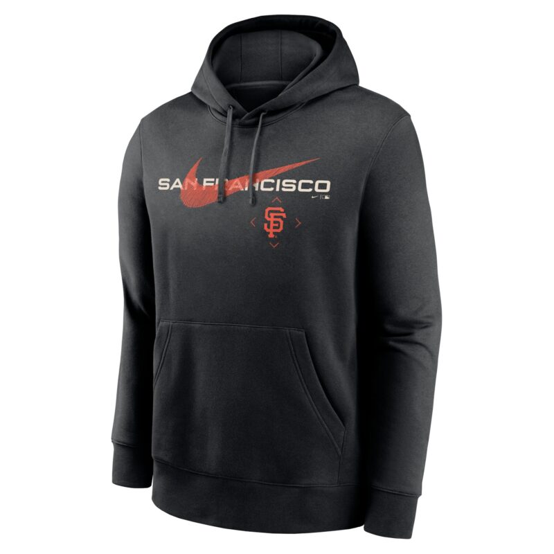San Francisco Giants Swoosh NeighborHOOD Pullover Hoodie - Black - Image 2
