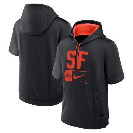 San Francisco Giants Tri Code Lockup Short Sleeve Pullover Hoodie - Black