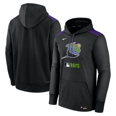 Tampa Bay Rays Collection Performance Pullover Hoodie - Black