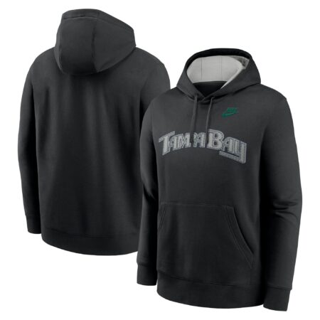 Tampa Bay Rays Rewind Club Logo Pullover Hoodie - Black