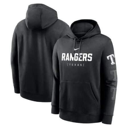 Texas Rangers Fashion Club Pullover Hoodie - Black