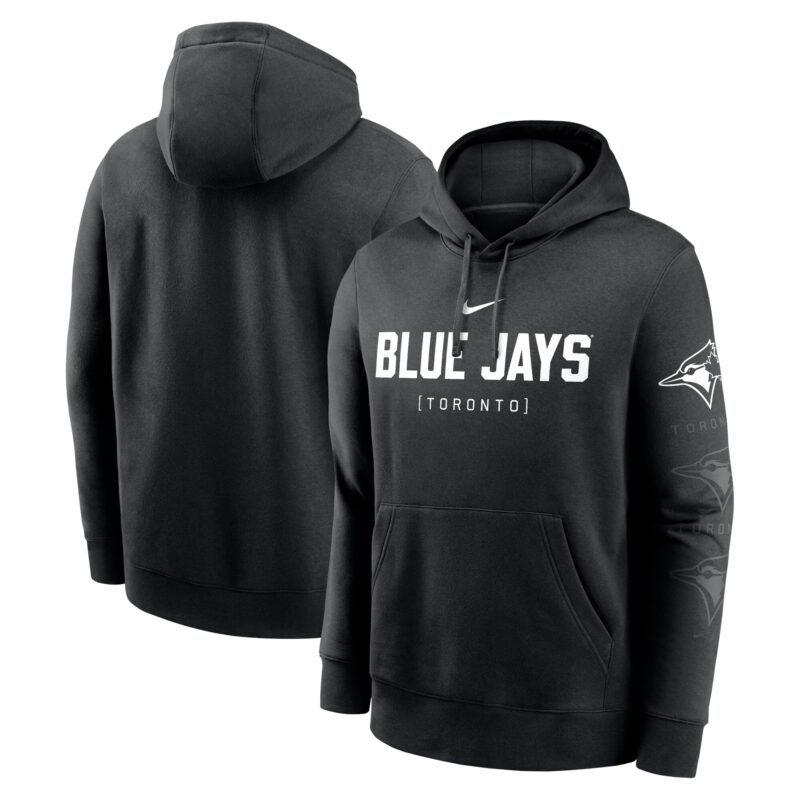 Toronto Blue Jays Fashion Club Pullover Hoodie - Black