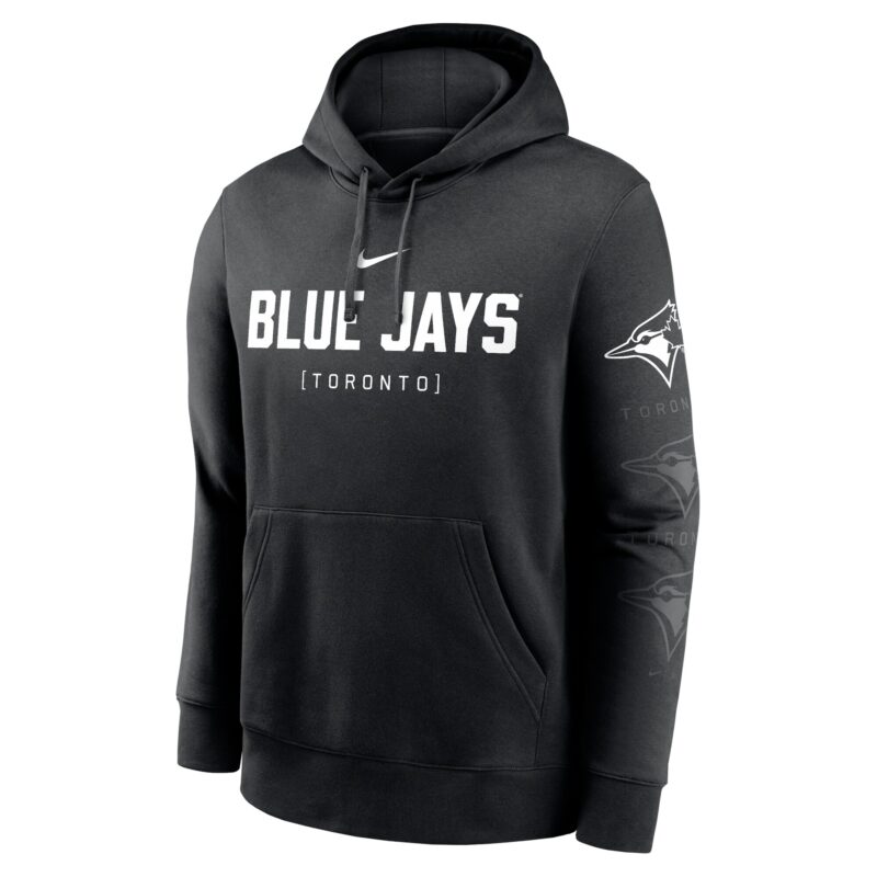 Toronto Blue Jays Fashion Club Pullover Hoodie - Black - Image 2