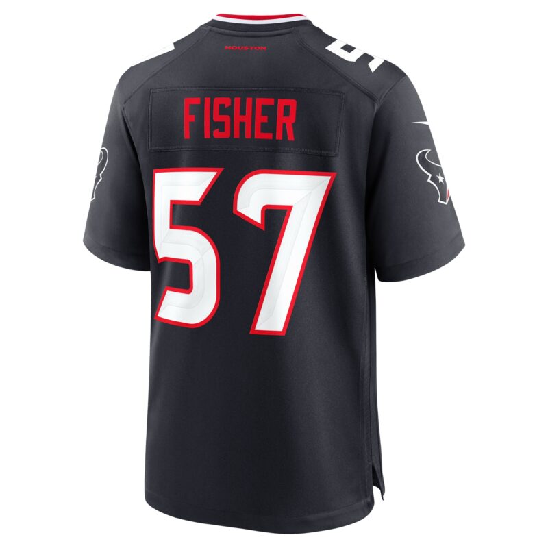 Blake Fisher Houston Texans Team Game Jersey - Navy - Image 3