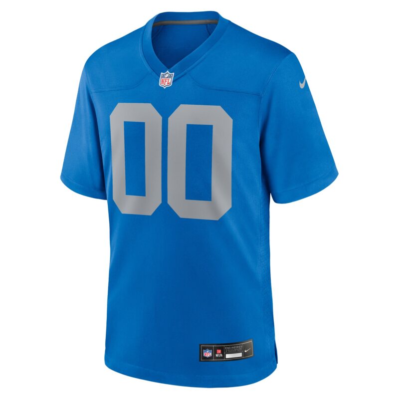 Detroit Lions Alternate Custom Game Jersey - Blue - Image 2