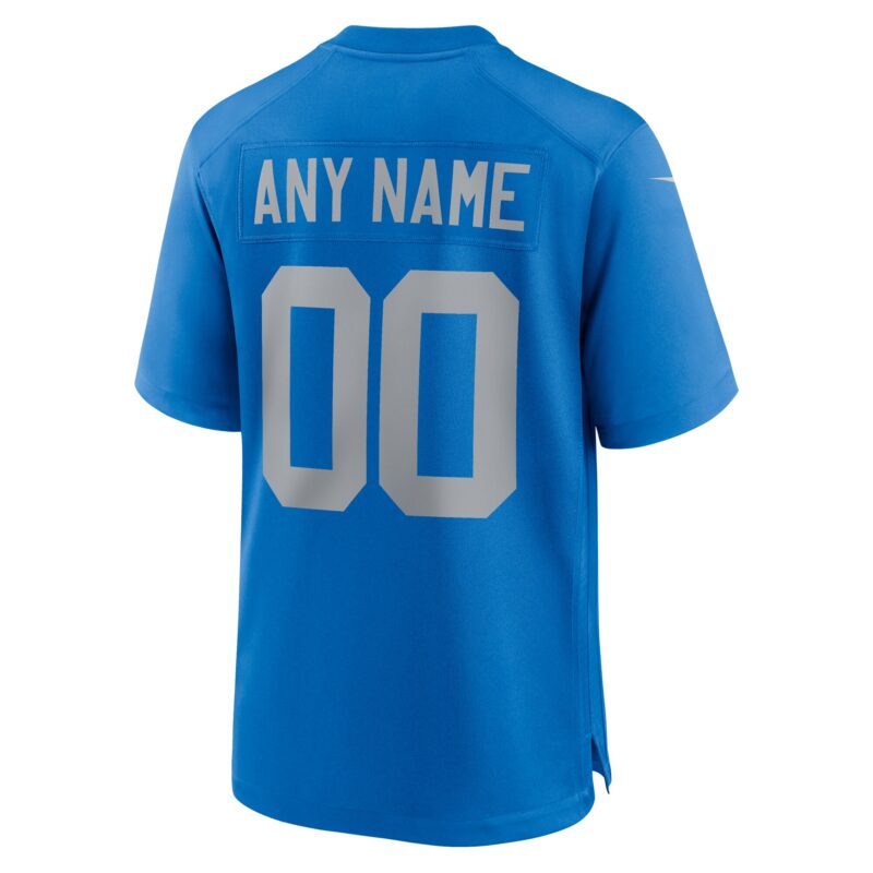 Detroit Lions Alternate Custom Game Jersey - Blue - Image 3