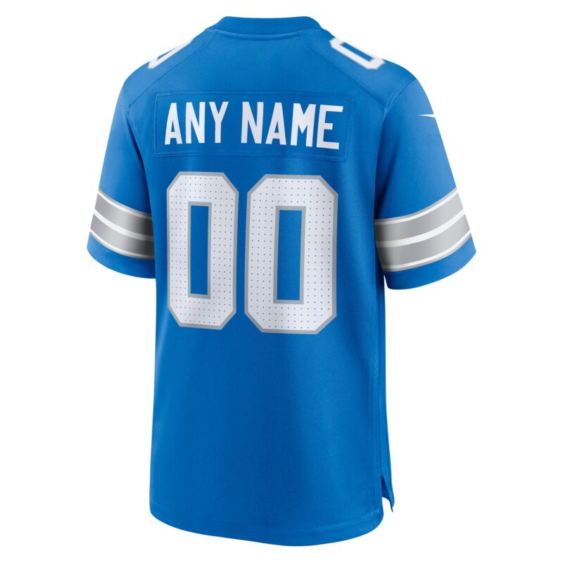 Detroit Lions Custom Game Jersey - Blue - Image 3