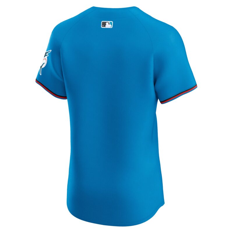 Miami Marlins Alternate Vapor Premier Elite Patch Jersey - Blue - Image 3